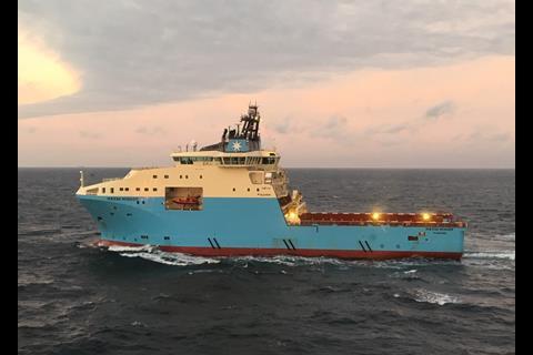The AHTS vessel Maersk Minder will be the first AHTS to be retrofitted for hybrid propulsion. (Copyright: Maersk Supply Service)